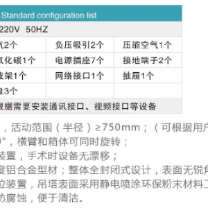 ICU双悬臂腔镜吊塔